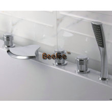 Brass Waterfall Bath Tub Shower Mixer with 5PCS Set